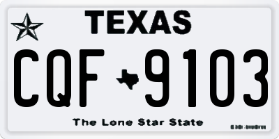 TX license plate CQF9103