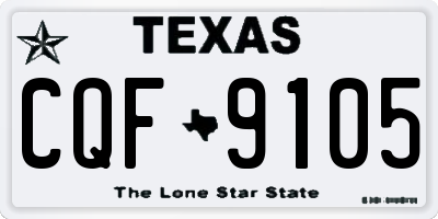 TX license plate CQF9105