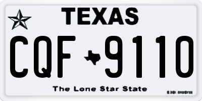 TX license plate CQF9110