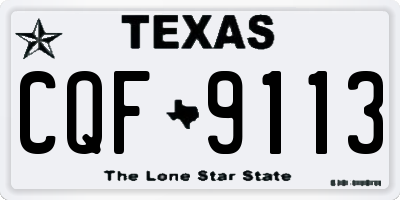 TX license plate CQF9113