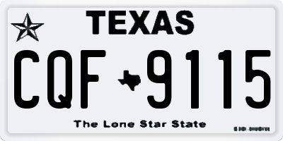 TX license plate CQF9115
