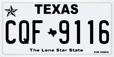 TX license plate CQF9116