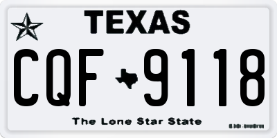 TX license plate CQF9118