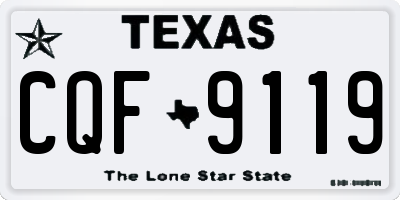 TX license plate CQF9119