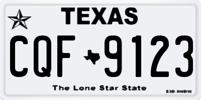 TX license plate CQF9123