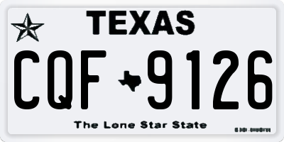 TX license plate CQF9126