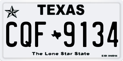 TX license plate CQF9134