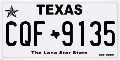 TX license plate CQF9135