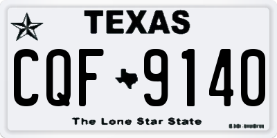 TX license plate CQF9140