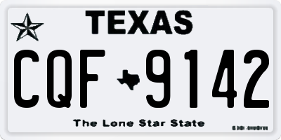 TX license plate CQF9142
