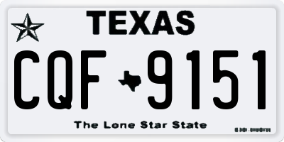 TX license plate CQF9151