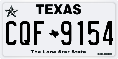 TX license plate CQF9154