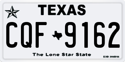 TX license plate CQF9162