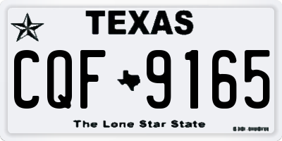 TX license plate CQF9165