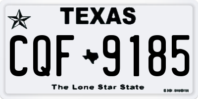 TX license plate CQF9185