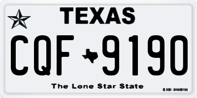 TX license plate CQF9190