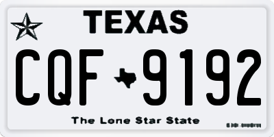 TX license plate CQF9192