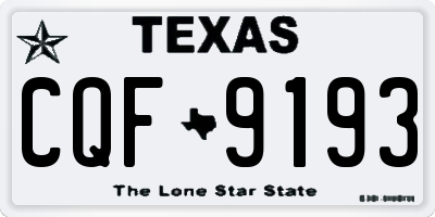 TX license plate CQF9193