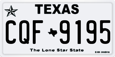 TX license plate CQF9195
