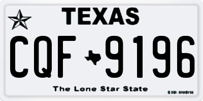 TX license plate CQF9196