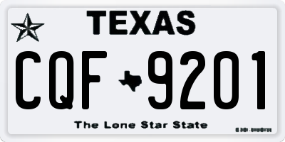 TX license plate CQF9201