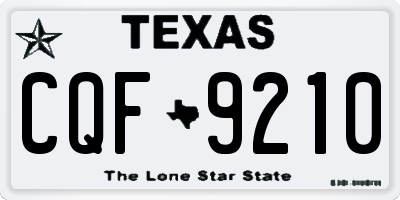 TX license plate CQF9210
