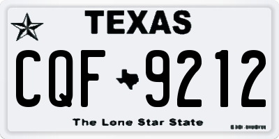 TX license plate CQF9212