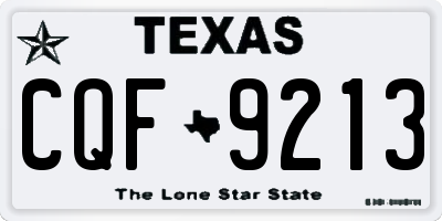 TX license plate CQF9213