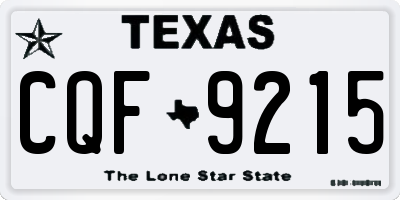 TX license plate CQF9215