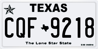TX license plate CQF9218