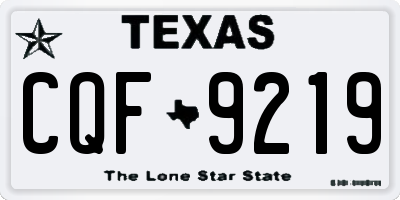 TX license plate CQF9219