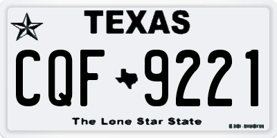TX license plate CQF9221