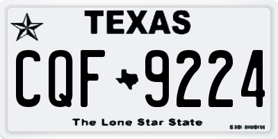 TX license plate CQF9224