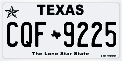 TX license plate CQF9225