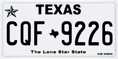 TX license plate CQF9226