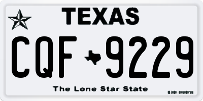 TX license plate CQF9229
