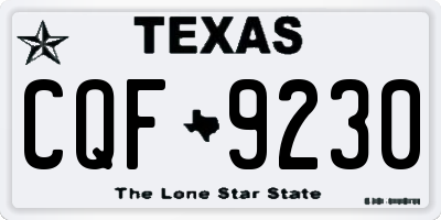 TX license plate CQF9230