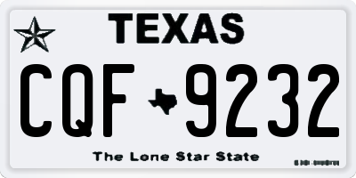 TX license plate CQF9232