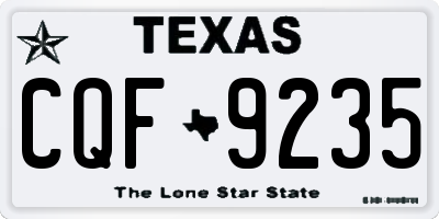 TX license plate CQF9235