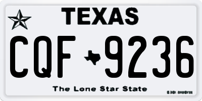 TX license plate CQF9236