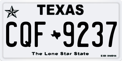 TX license plate CQF9237