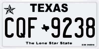 TX license plate CQF9238