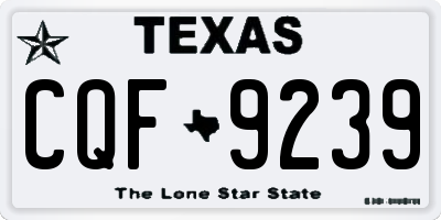 TX license plate CQF9239