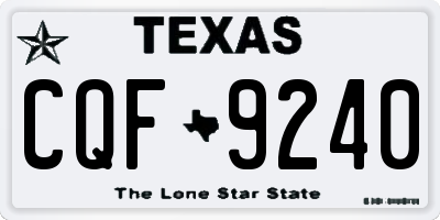 TX license plate CQF9240
