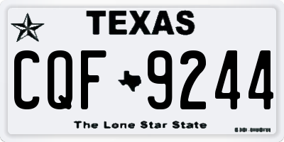 TX license plate CQF9244
