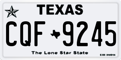 TX license plate CQF9245