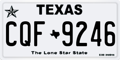 TX license plate CQF9246