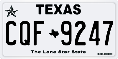 TX license plate CQF9247