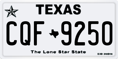 TX license plate CQF9250