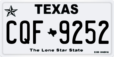 TX license plate CQF9252